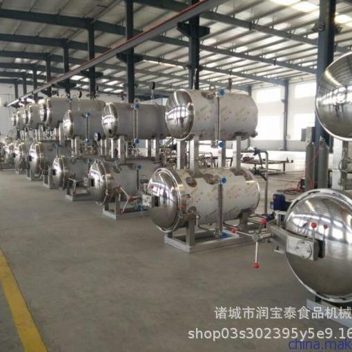 全自动双层水浴高温杀菌釜藕粽子咸鸭蛋牛肉豆干熟食小金碗杀菌锅