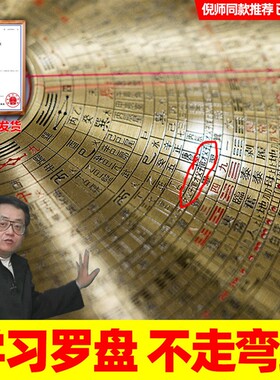 寻泽堂 罗盘高精度专业 纯铜正品 罗经测量仪装饰摆件 风水罗盘