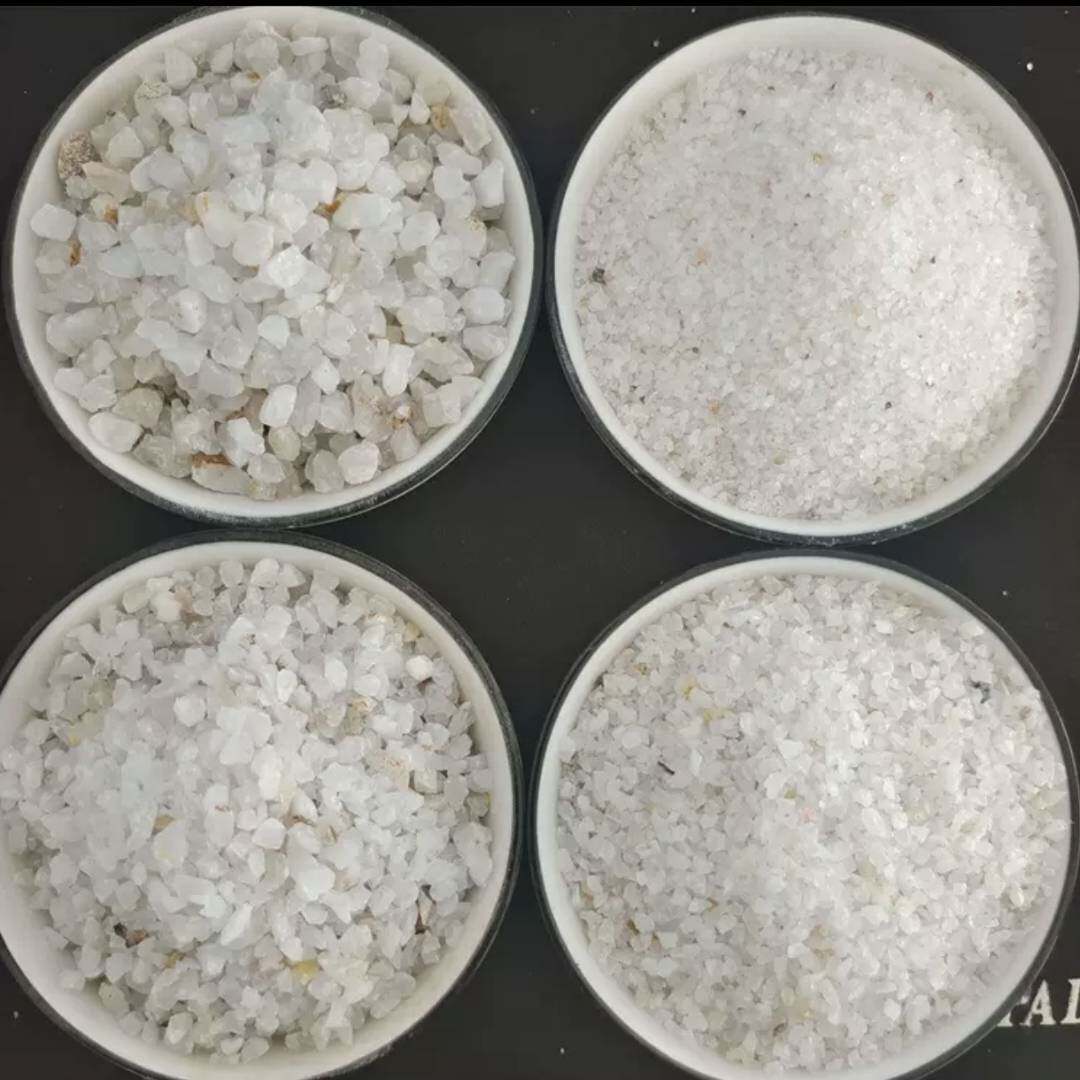 过滤石英砂污水处理石英砂鱼缸造景底砂水晶砂喷砂除锈石英砂滤料