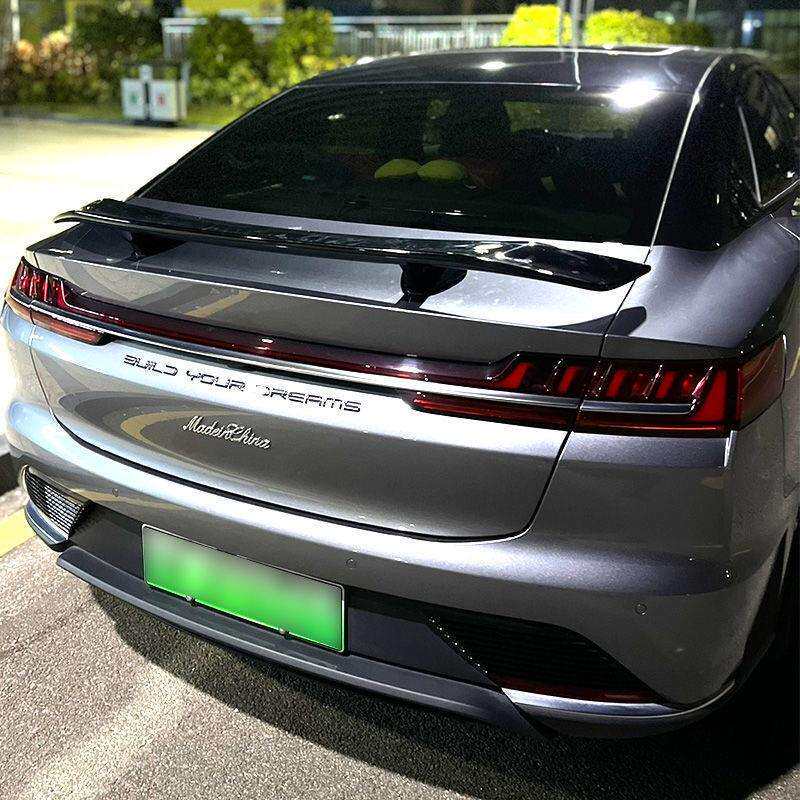 比亚迪汉EVDM尾翼改装海鸥翼外观件免打孔黏贴GT定风翼汽车飞机翼