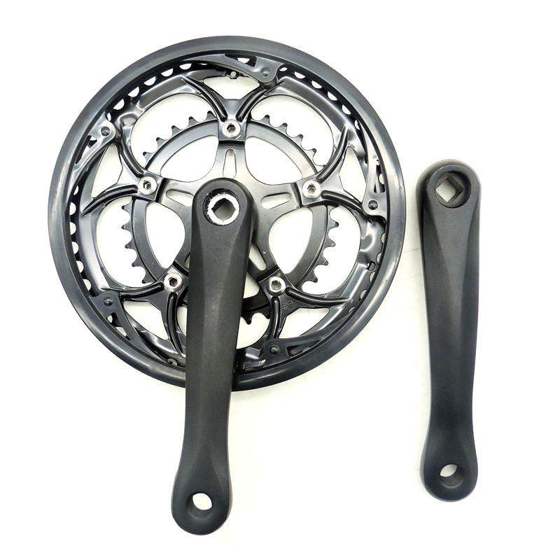 50/34齿8速公路自行车变速牙盘170mm铝合金方孔曲柄盘片拆换车锁