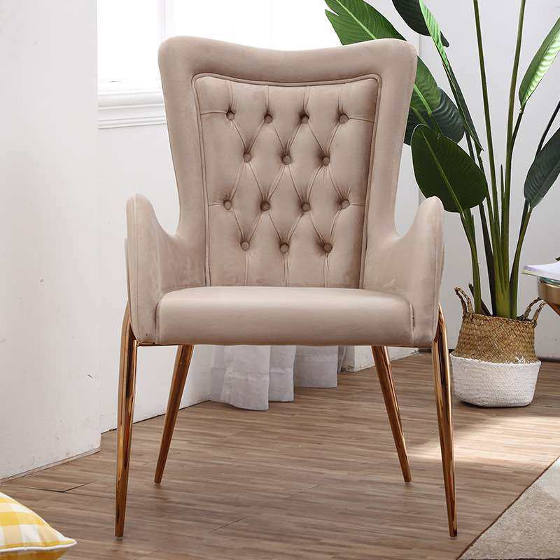 意式轻奢餐椅家用靠背椅子简约现代休闲皮艺餐桌椅卧室妆台书桌椅