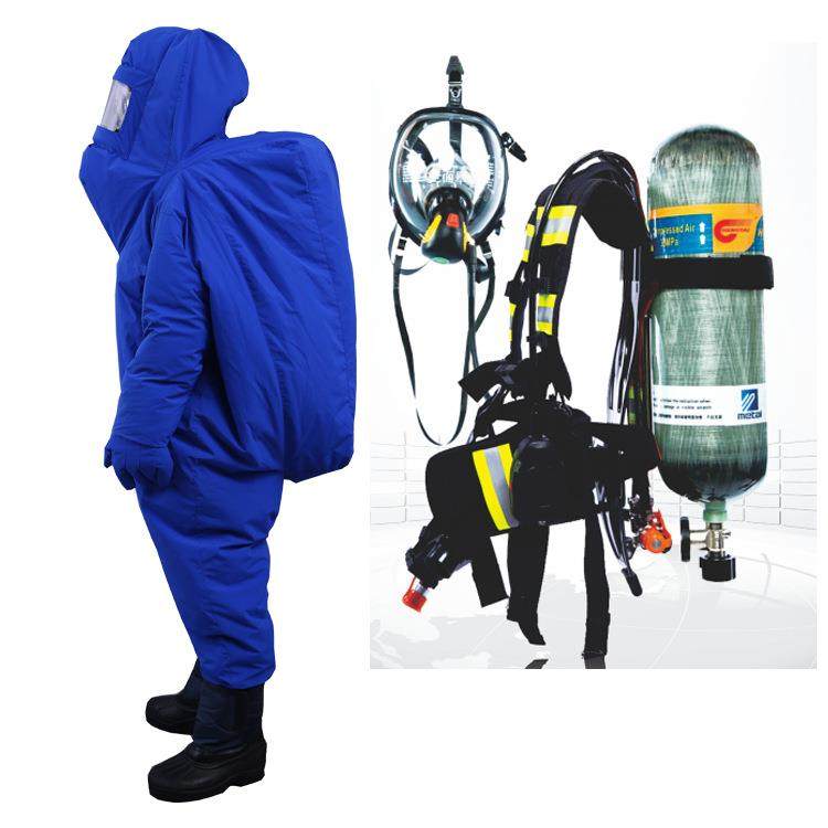 品正安防全封闭式防液氮服防冻服密闭防水拉链式防低温服