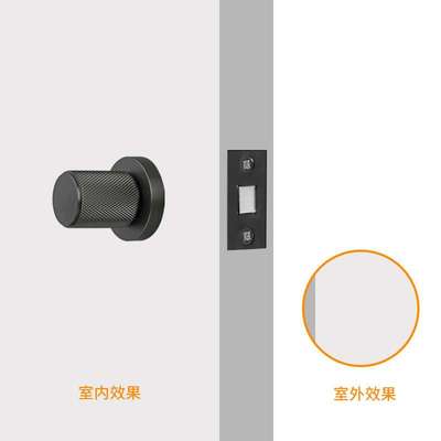 单面锁带锁体KRTW7685卧室内通用静音隐形锁具斜舌木门房间门把手