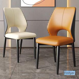 梦帆吃饭新款高级2025意式极简椅子轻奢凳子靠背餐桌椅餐厅餐椅家