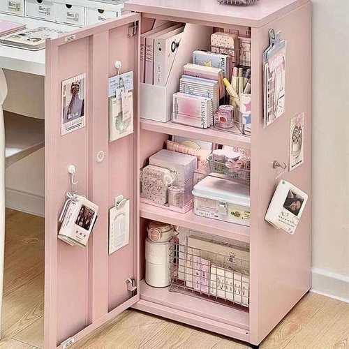 多巴胺书桌抽屉式收纳柜储物柜学生书架本文具带密码锁桌面直销