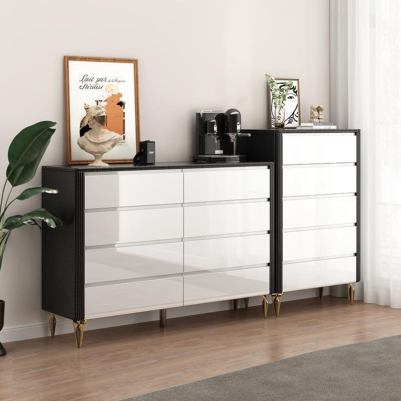 现代简约烤漆斗柜卧室床尾柜客厅靠墙储物柜轻奢五斗六八斗收纳柜