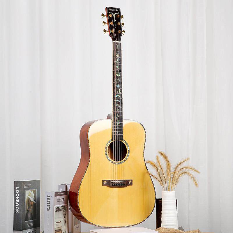 全单吉他D桶吉他单板民谣吉他41寸桃花芯木