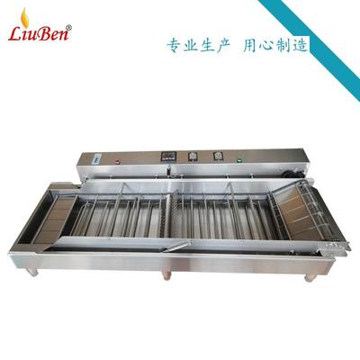 380V三相电大产量电热自动油炸机自动翻转双面油炸炉输送带滤油