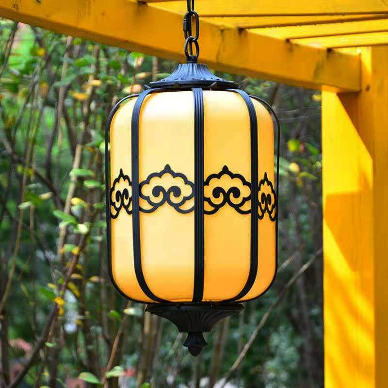 新中式仿云石灯笼吊灯现货庭院走廊过道别墅凉亭仿古灯笼灯