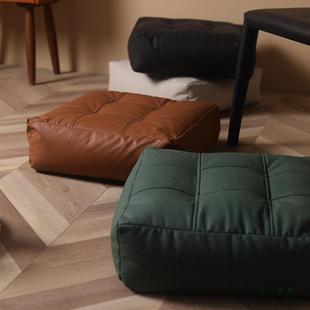 日式蒲团坐垫家用飘窗榻榻米打坐小坐墩皮质客厅地上加厚地板垫子