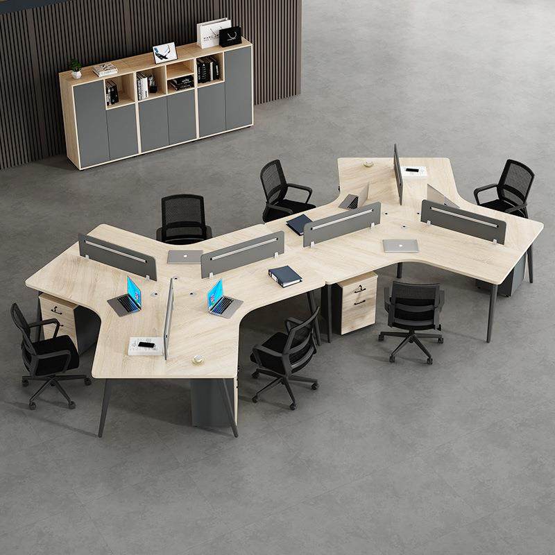 职员办公桌椅组合简约现代办公家具3/5/6人位办公室工位电脑桌子