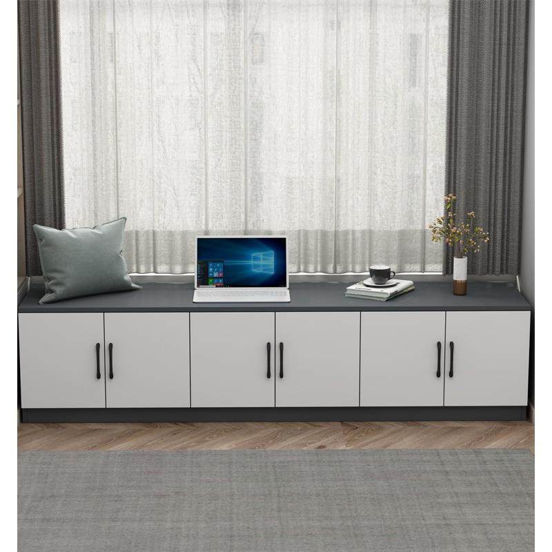 现代简约飘窗柜窗台坐柜地柜自由组合矮柜收纳储物柜阳台柜子