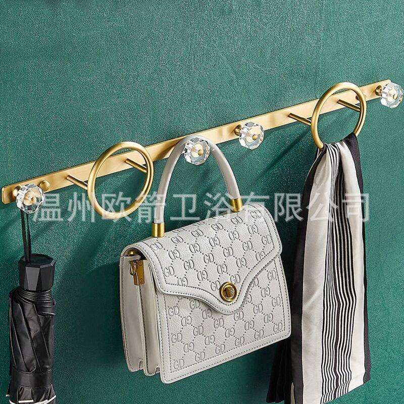 墙壁创意并排挂衣钩门后收纳挂衣架不锈钢多功能毛巾钥匙架