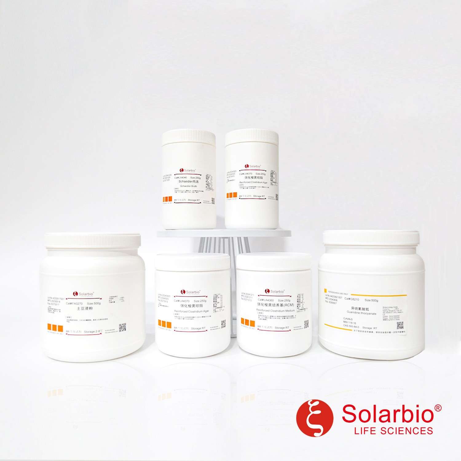 LB固体培养基(干粉)     LB agar, powder  索莱宝 固体培养基 LB