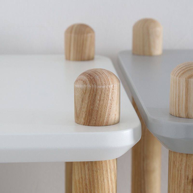 落地置物架简约架子实木书架家用简易卧室创意多层陈列架家居工厂