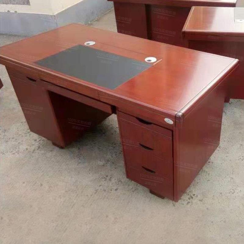 办公桌新中式实木贴皮大板经理桌主管桌大班台1.4米办公桌电脑桌
