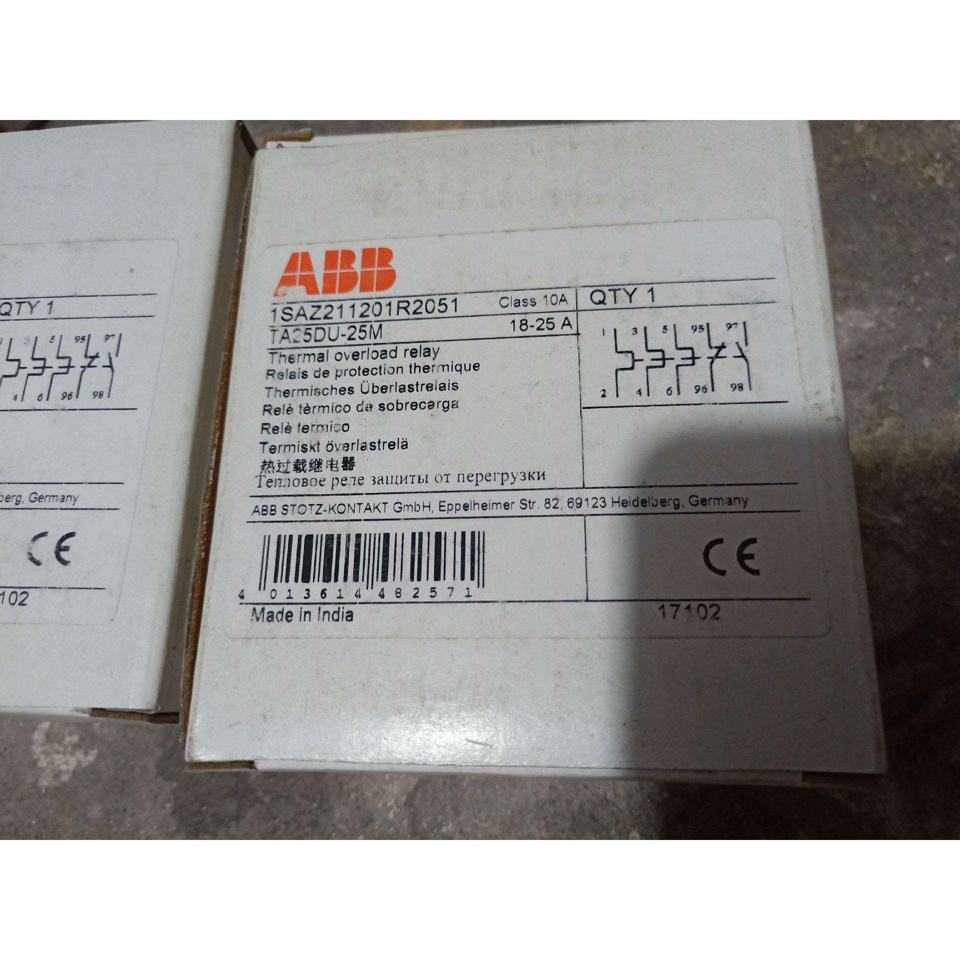 ABB热过载继电器TA25DU-25M18-21SAZ211201R2051现货