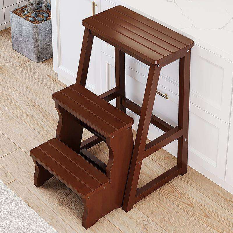 可折叠折叠楼梯梯凳家用多功能实木登高两用凳子板凳加厚室内梯子