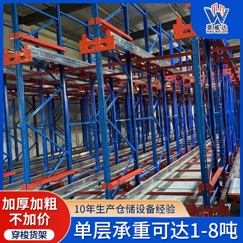 穿梭式立体仓库货架智能仓储穿梭车工厂大型横梁式储物架重型货架