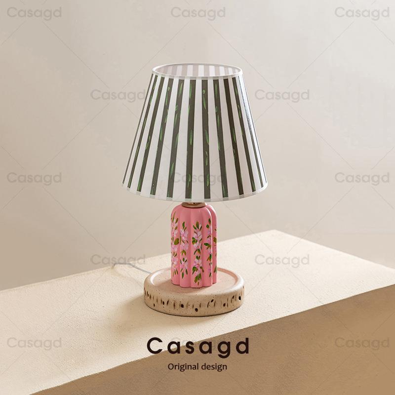 繁花似锦碎花台灯美式乡村田园现代简约卧室床头民宿氛围中山灯具