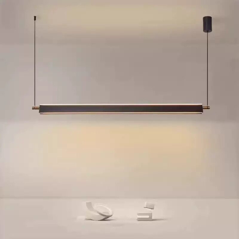 餐厅吊灯现代简约灯具茶室灯新款客厅灯饭厅餐桌吧台北欧长条吊灯