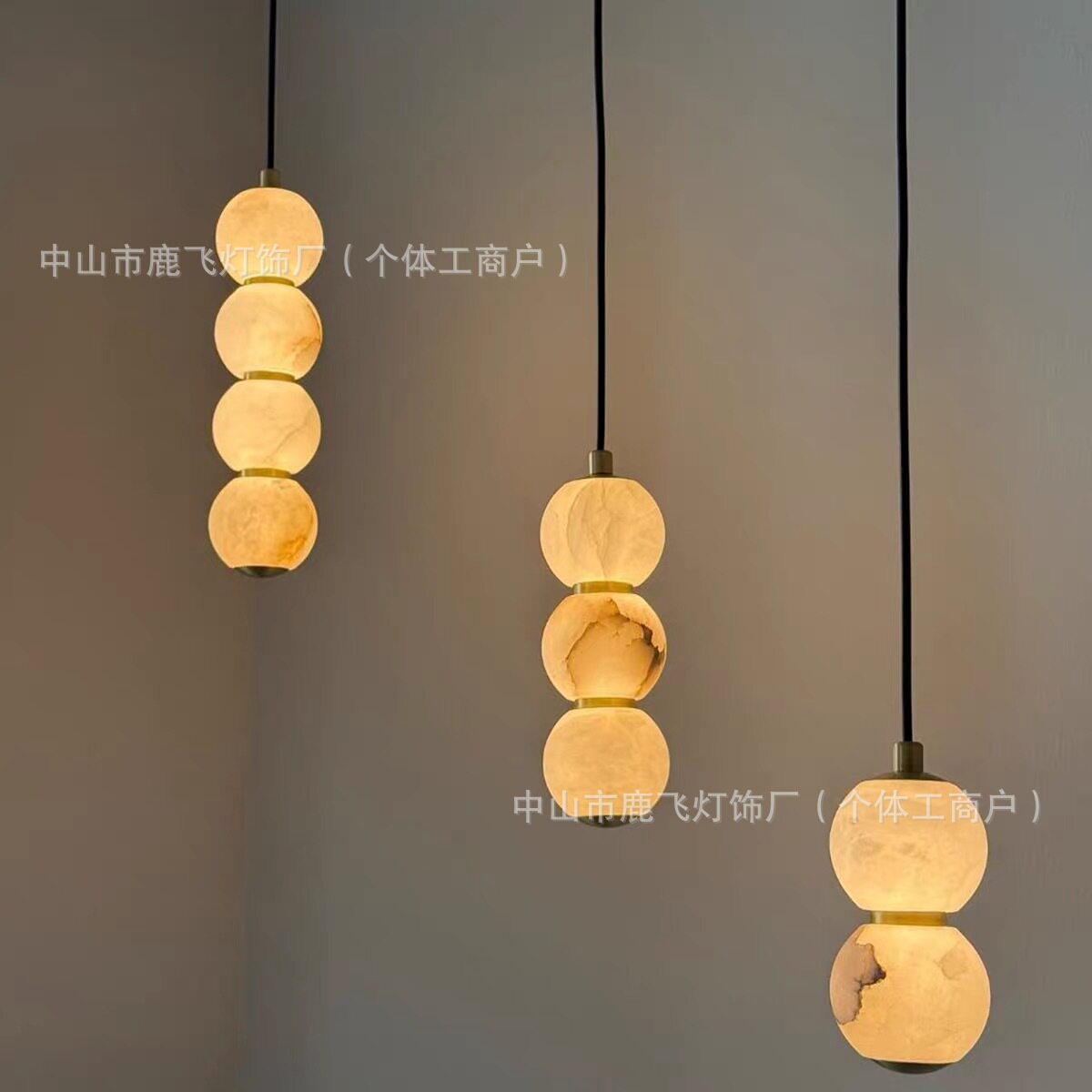 意式极简床头云石小吊灯现代简约轻奢卧室设计师客厅卧室装饰灯具