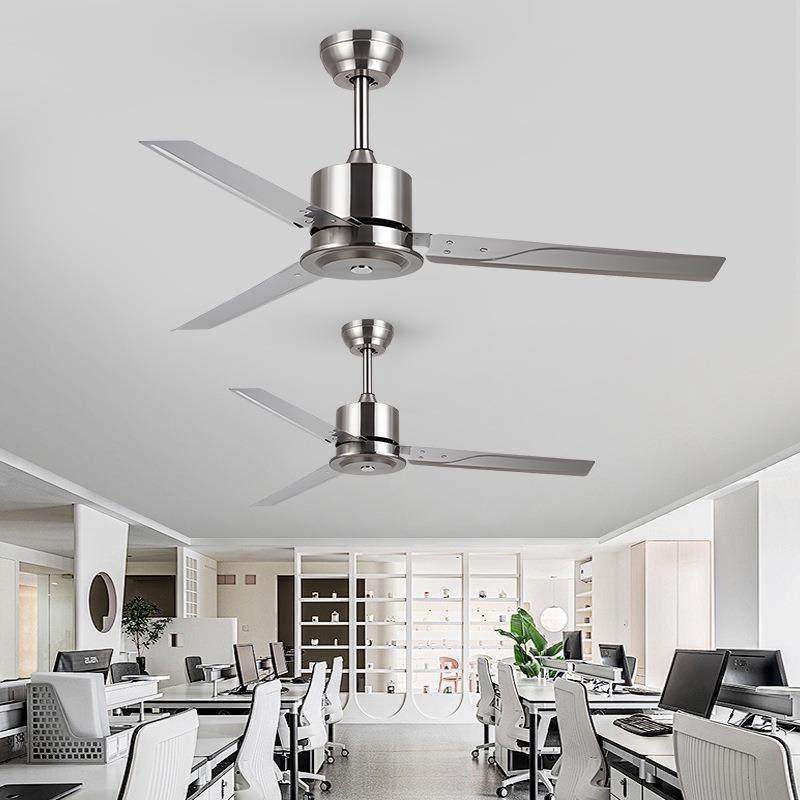 办公室装饰吊扇不锈钢扇叶风扇大风力工业餐厅吊扇现代简约电扇