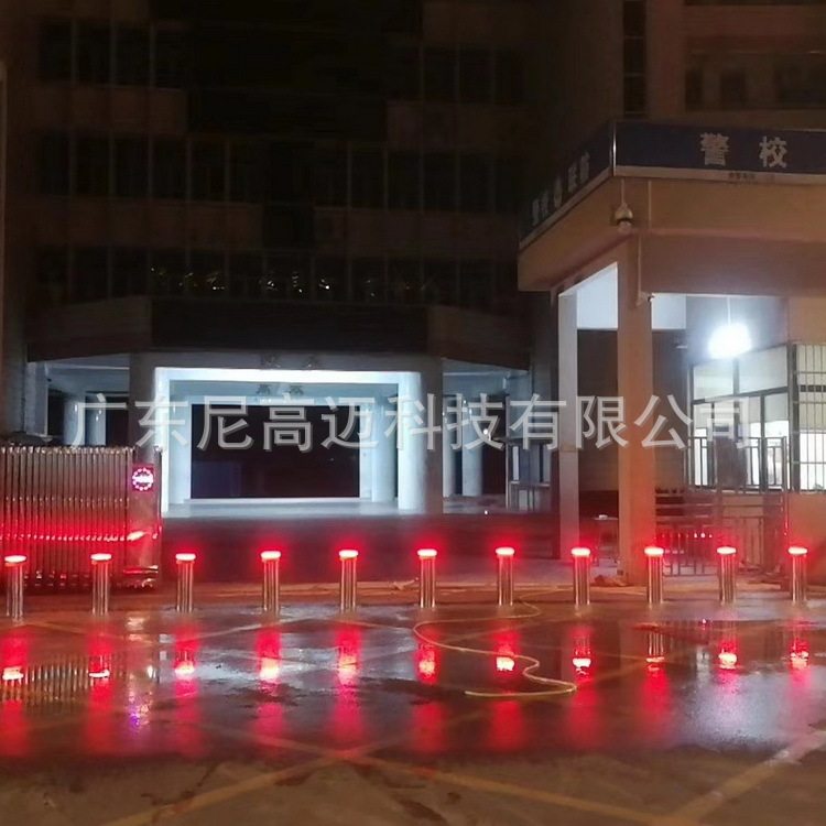 增城学校不锈钢全自动升降柱电动液压路桩防撞柱挡车地桩遥控伸缩