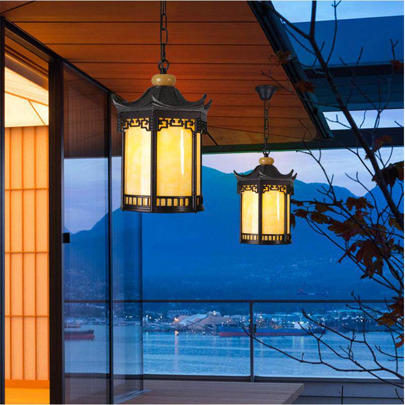 户外防水吊灯新中式复古阳台走廊过道葡萄架灯室外创意庭院凉亭灯