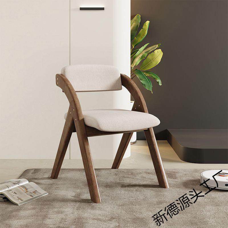 折叠椅木椅靠背椅实木餐椅家用办公椅凳子可折叠椅子耐用多功能