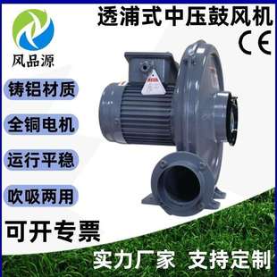 吹袋机淋膜机鼓风吹送中压鼓风机透浦式铝壳低噪音离心式引风机