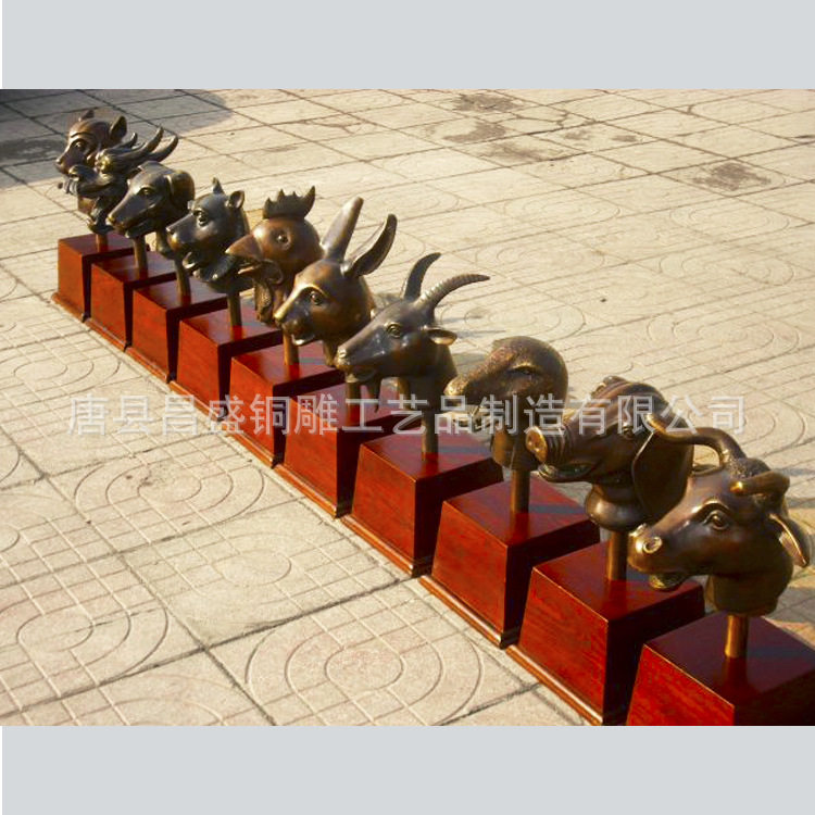现货仿圆明园12生肖铜雕喷泉
