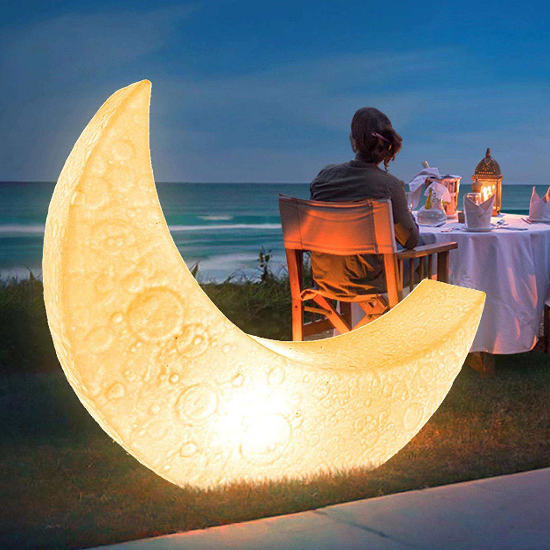 创意简约月亮灯网红客厅我是户外庭院民宿LED落地灯