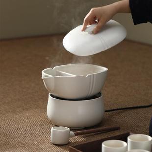 合璧古法煮茶器围炉煮茶罐罐茶煮茶罐蒸汽煮茶碗煮茶炉分茶勺套装