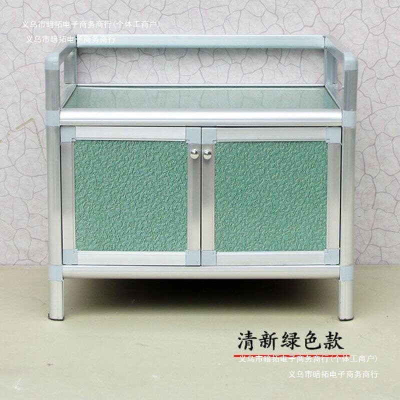 小柜子放碗的出租房置物架碗柜加厚橱柜简易家庭用厨房304不锈钢