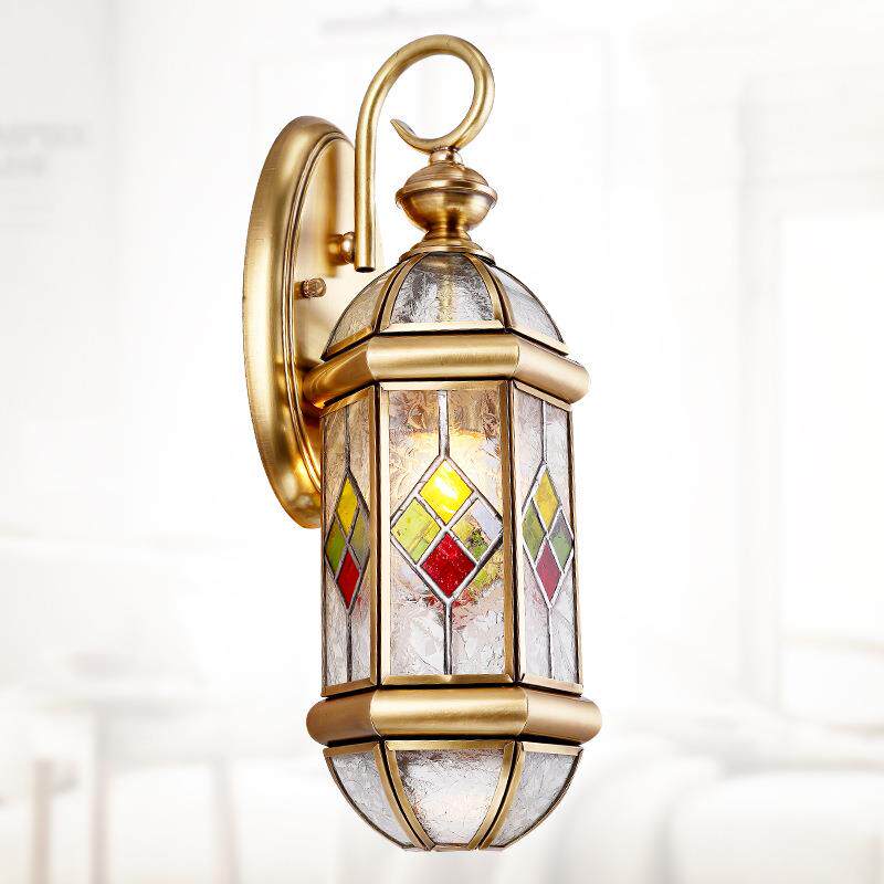 欧式全铜壁灯美式床头灯仿古卧室灯简约客厅走廊过道书房壁灯