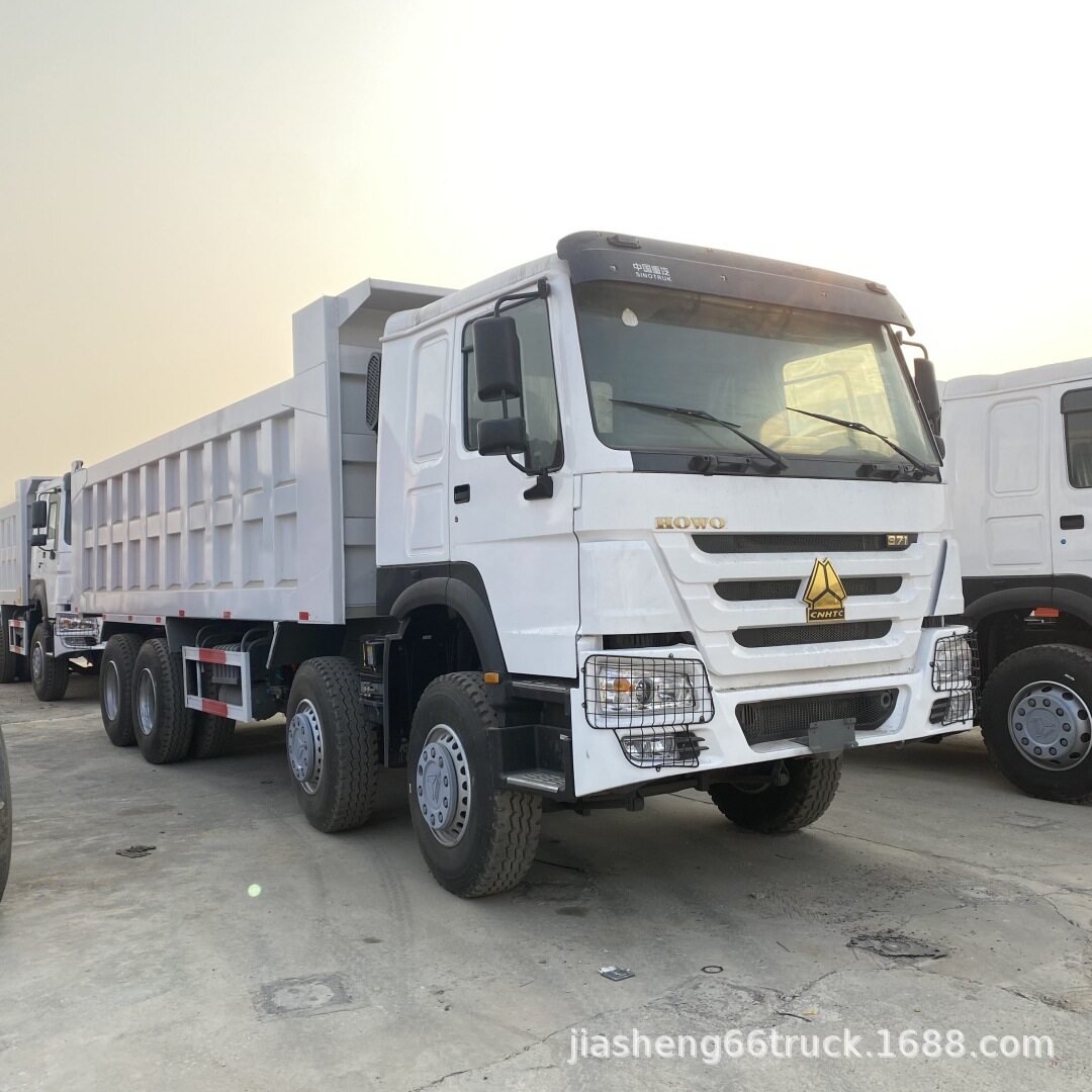 跨境出口HOWO前四后八自卸车翻新再制造豪沃371程翻斗车工程车