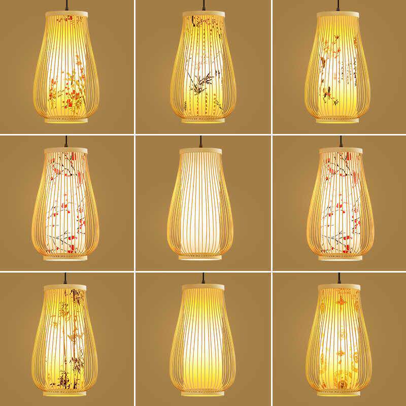 中式竹编吊灯茶馆餐厅火锅店土菜馆民宿田园日式复古竹艺吊灯灯罩