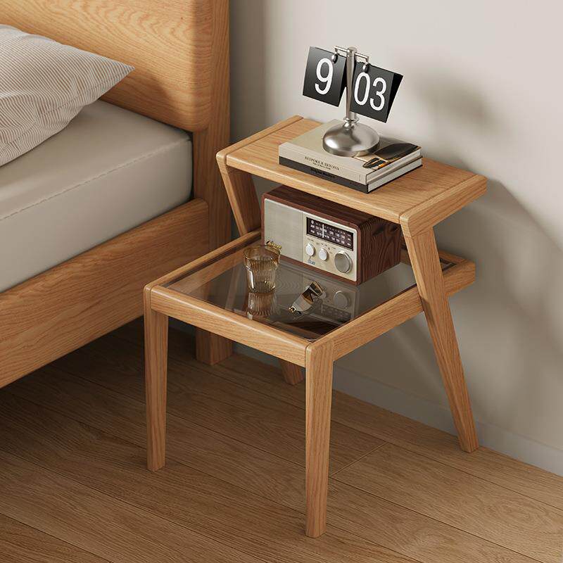 实木床头柜小户型沙发边几卧室创意床边柜极窄床头储物柜子置物架