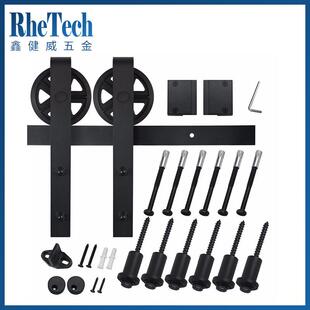 爆款谷仓门轨道吊轨复古平推移门五金滑轨吊轨重型移门配件