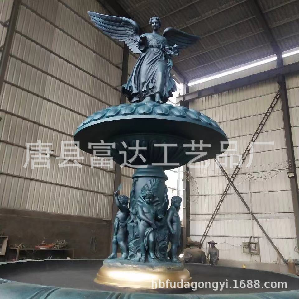 欧式喷泉古希腊雅典娜铜雕像