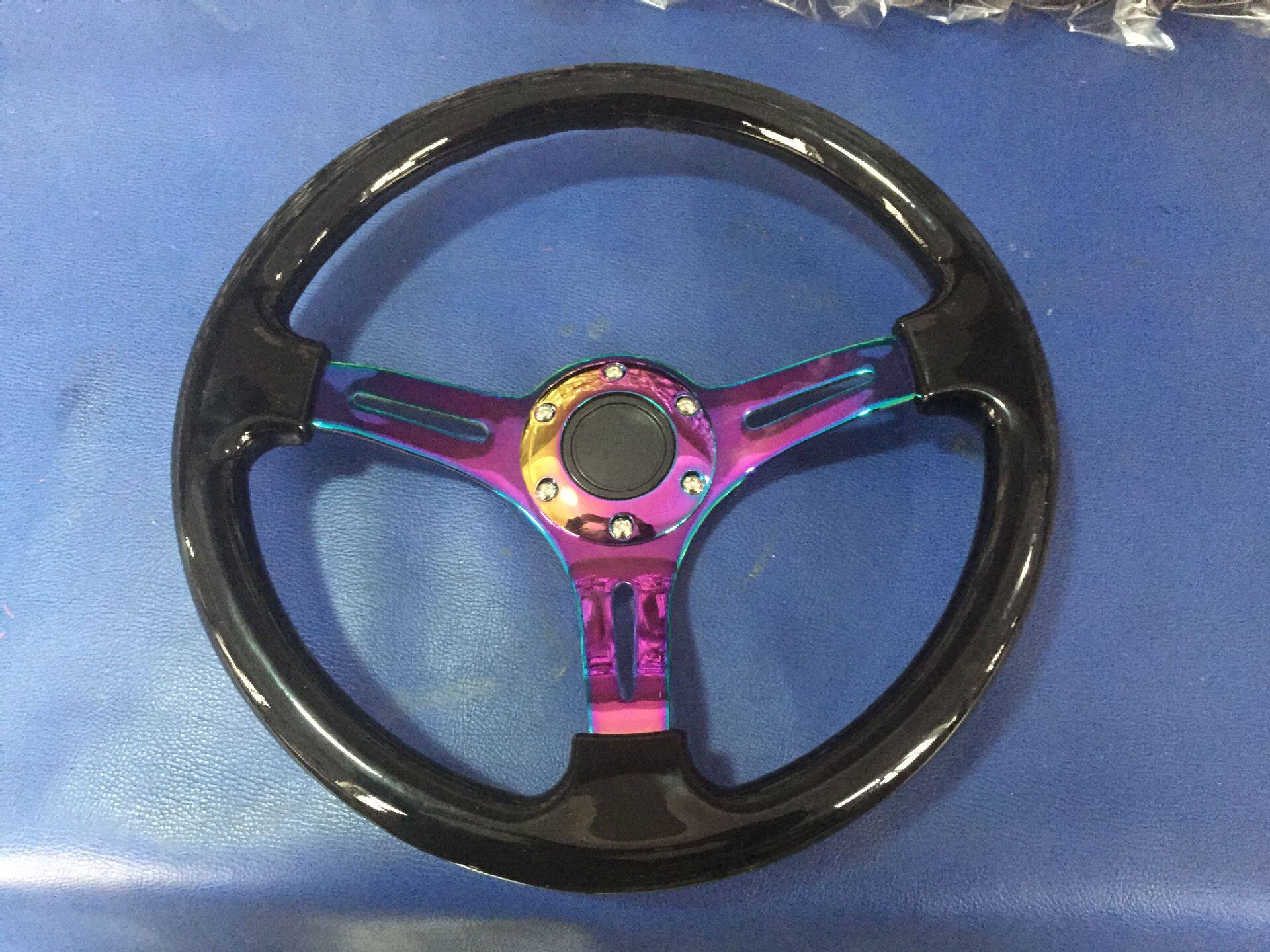 汽车改装方向盘新品14寸ABS/桃木赛车方向盘厂家直销