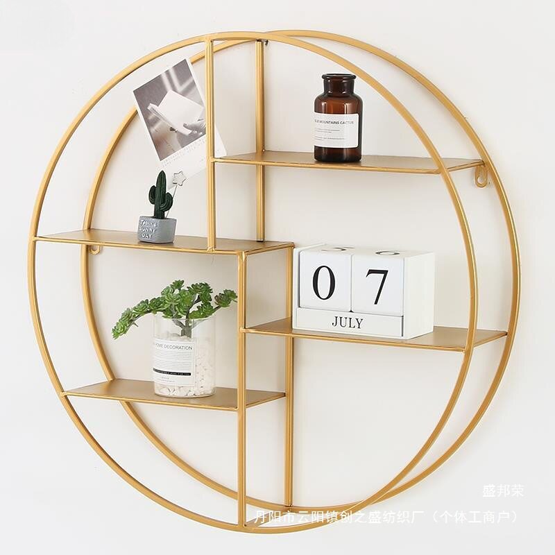 北欧网红美发店壁挂金属置物架