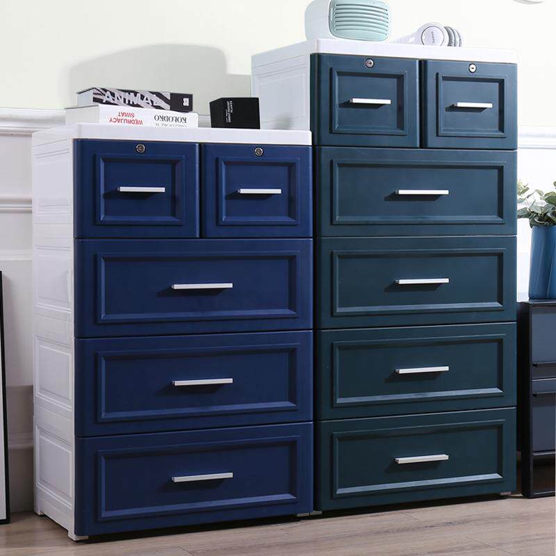 加厚欧式抽屉式收纳柜子宝宝衣柜儿童储物柜家用整理箱塑料五斗柜