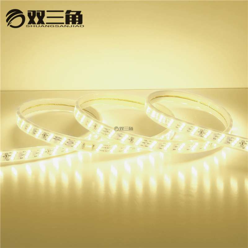 LED灯带2835高压三排双排180珠雨防水rgb三色变光软灯条 W18