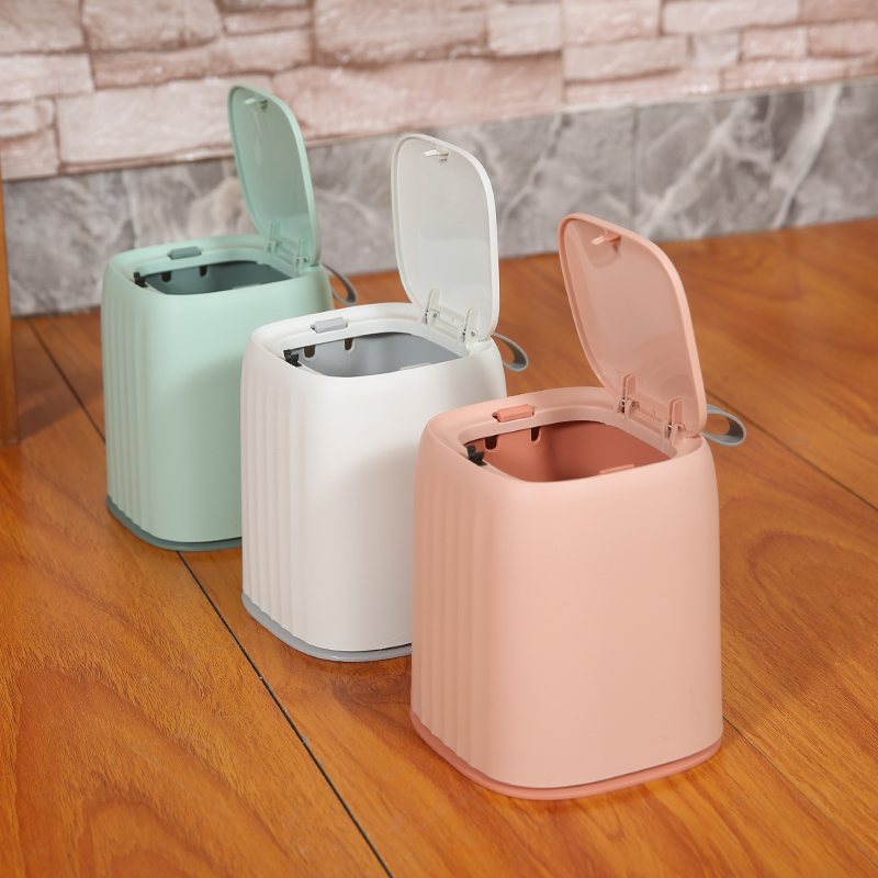 桌面垃圾桶可爱迷你办公室桌子茶几收纳桶轻奢风小号桌上的餐桌盒