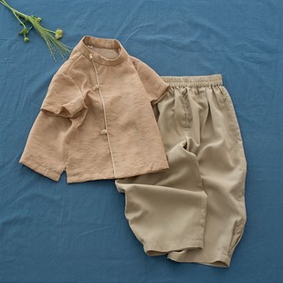 儿童男装汉服夏天新中式日常国风衬衫男童唐装薄款周岁礼服男宝宝