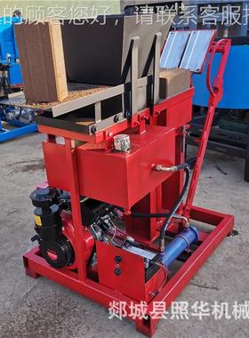 照油华砖机型设厂生产的出口型小柴液压泥土花QT2-25纹连锁砖制砖