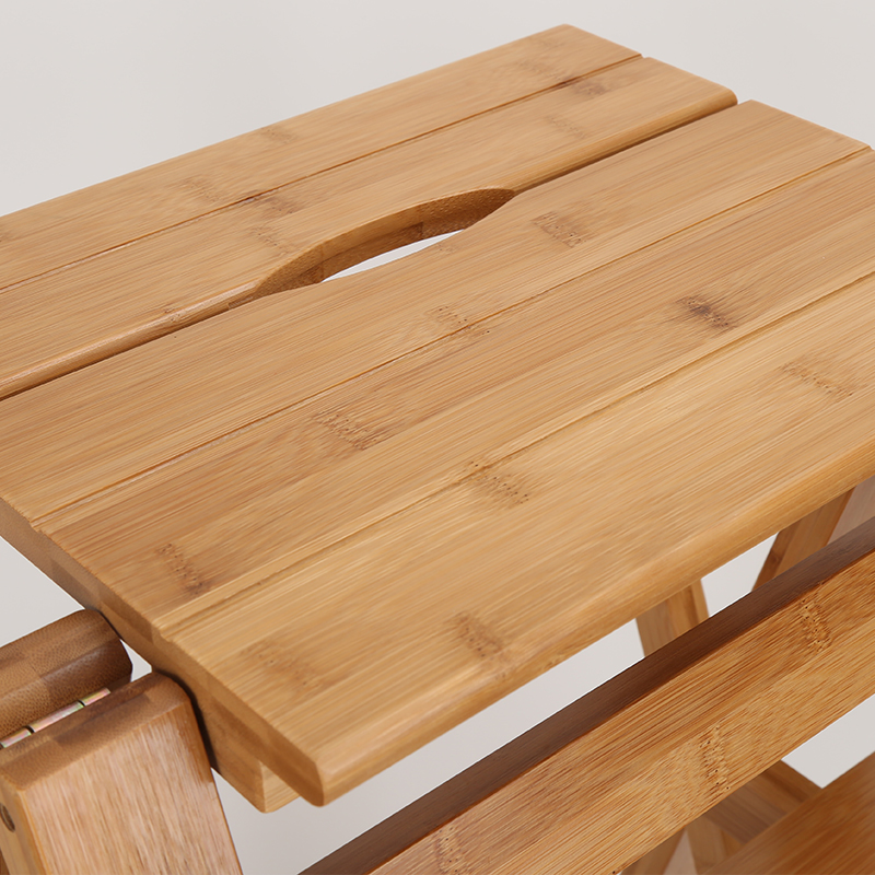 实木梯凳家用折叠梯子楠竹多功能加厚梯椅两用室内登高四步台阶梯